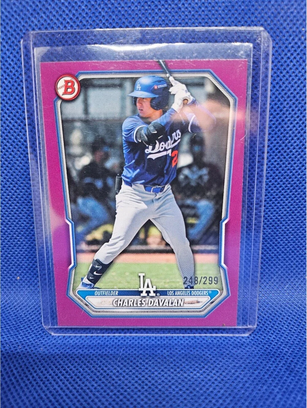 Charles Davalan [Fuchsia Border] #BP-73 - 2026 Bowman Paper Prospect - No. /299